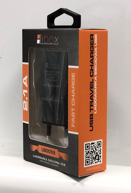 Ładowarka sieciowa USB 2,1A LB0059 LIBOX