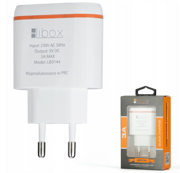Ładowarka sieciowa USB 3.0A LB0144 LIBOX 18W